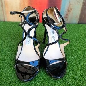 Women's Jimmy Choo Black High Heel Sandals - size 39